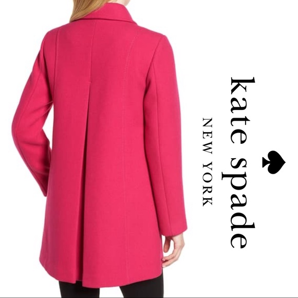 NWT Kate Spade Double Breasted Wool Blend Coat - Picture 2 of 5